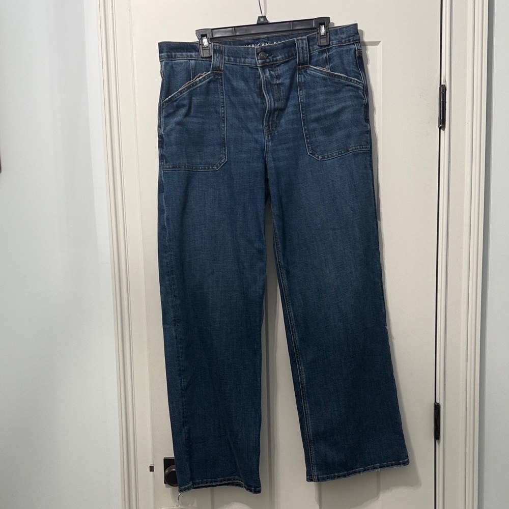 American Eagle Outfitters Relaxed Fit Dark Blue Jeans